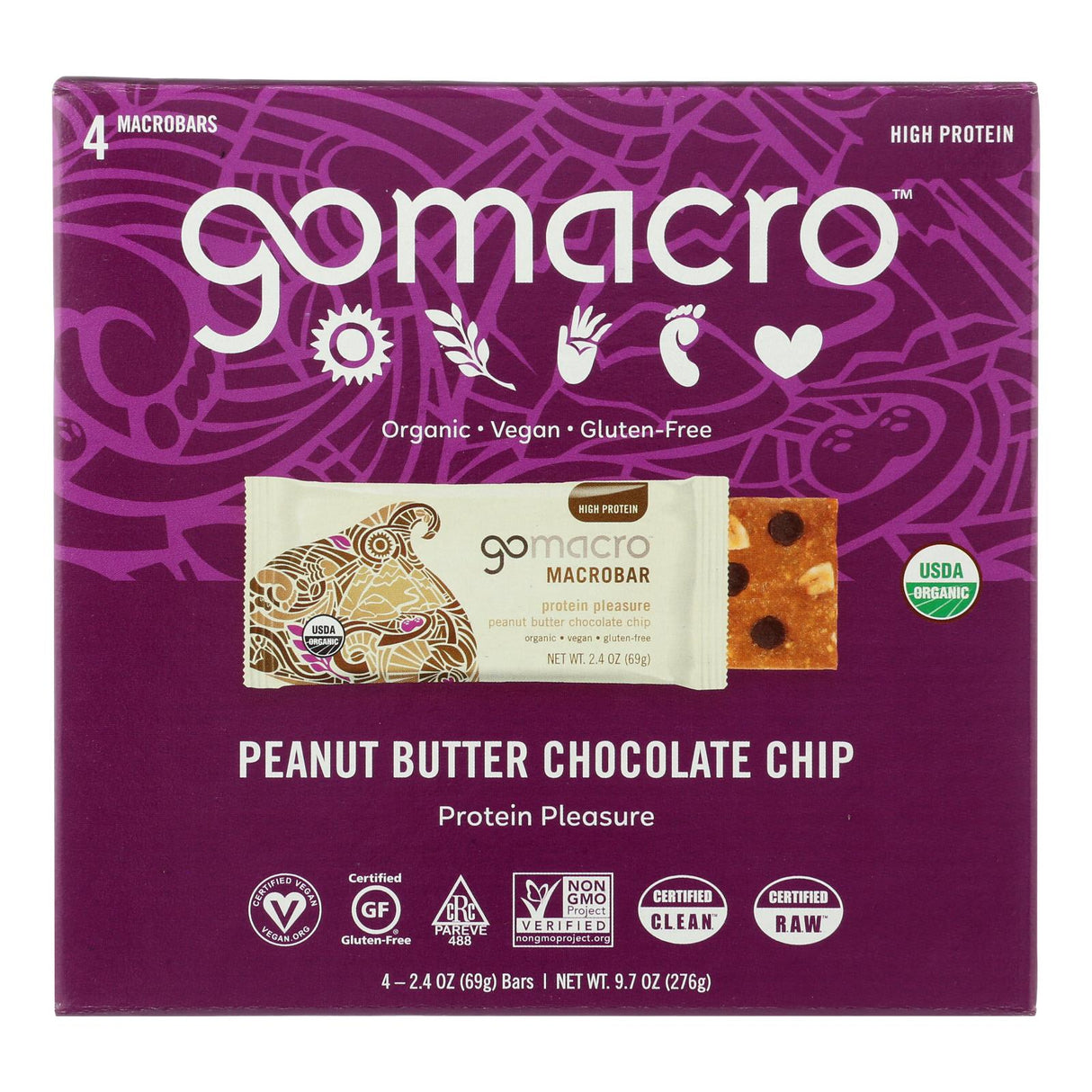 Gomacro Protein Bar, Peanut Butter Chip, 2.4 Oz, Pack of 7 - Cozy Farm