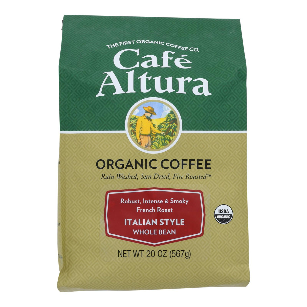 Cafe Altura Organic Dark Roast Italian Style - Case of 6 - 1.25 lbs. - Cozy Farm