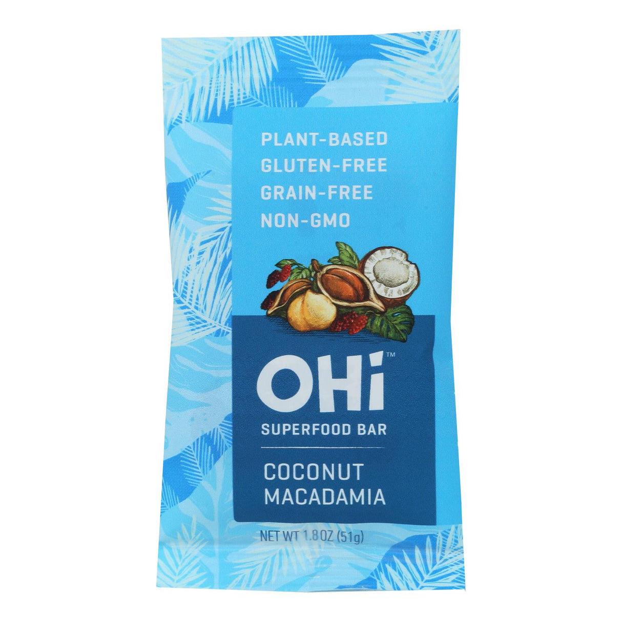Ohi Coconut Macadamia Superfood Bars - 1.8 Oz, 8-Pack - Cozy Farm
