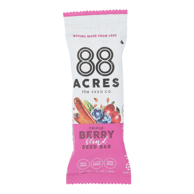 88 Acres Triple Berry Bars - Case of 9 - 1.6 oz. Bars - Cozy Farm 