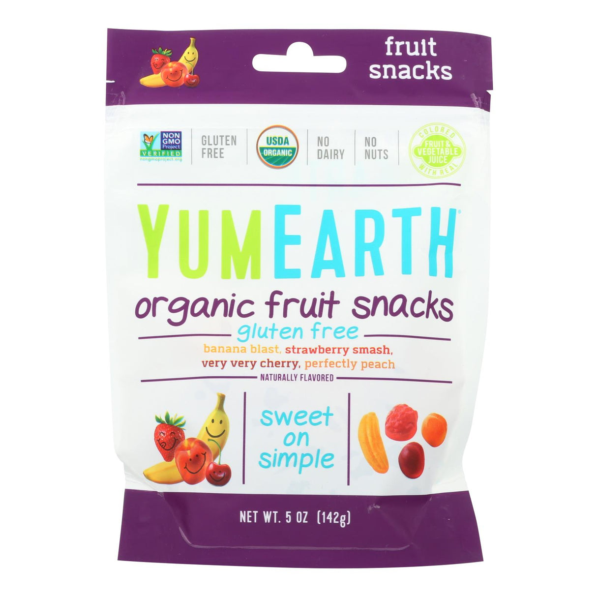 Yumearth Organics Fruit Snacks Rainbow Variety - 4 Flavors - 5 Oz. - 6 Pack - Cozy Farm