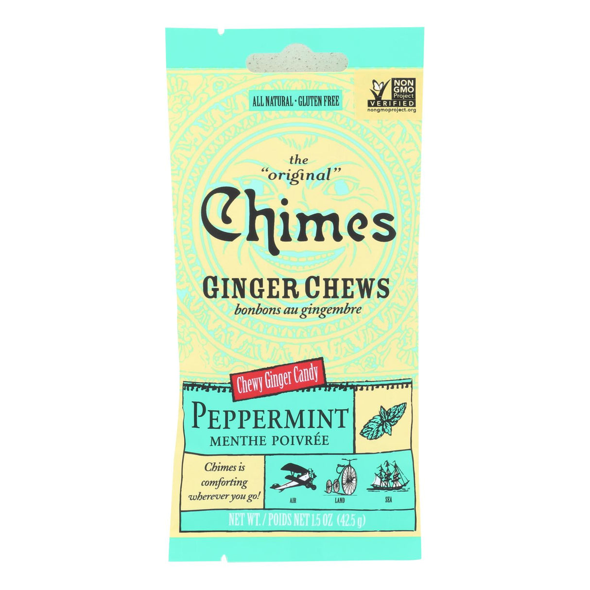 Chimes Premium Peppermint Ginger Chews - 1.5 Oz Each (Case of 12) - Cozy Farm