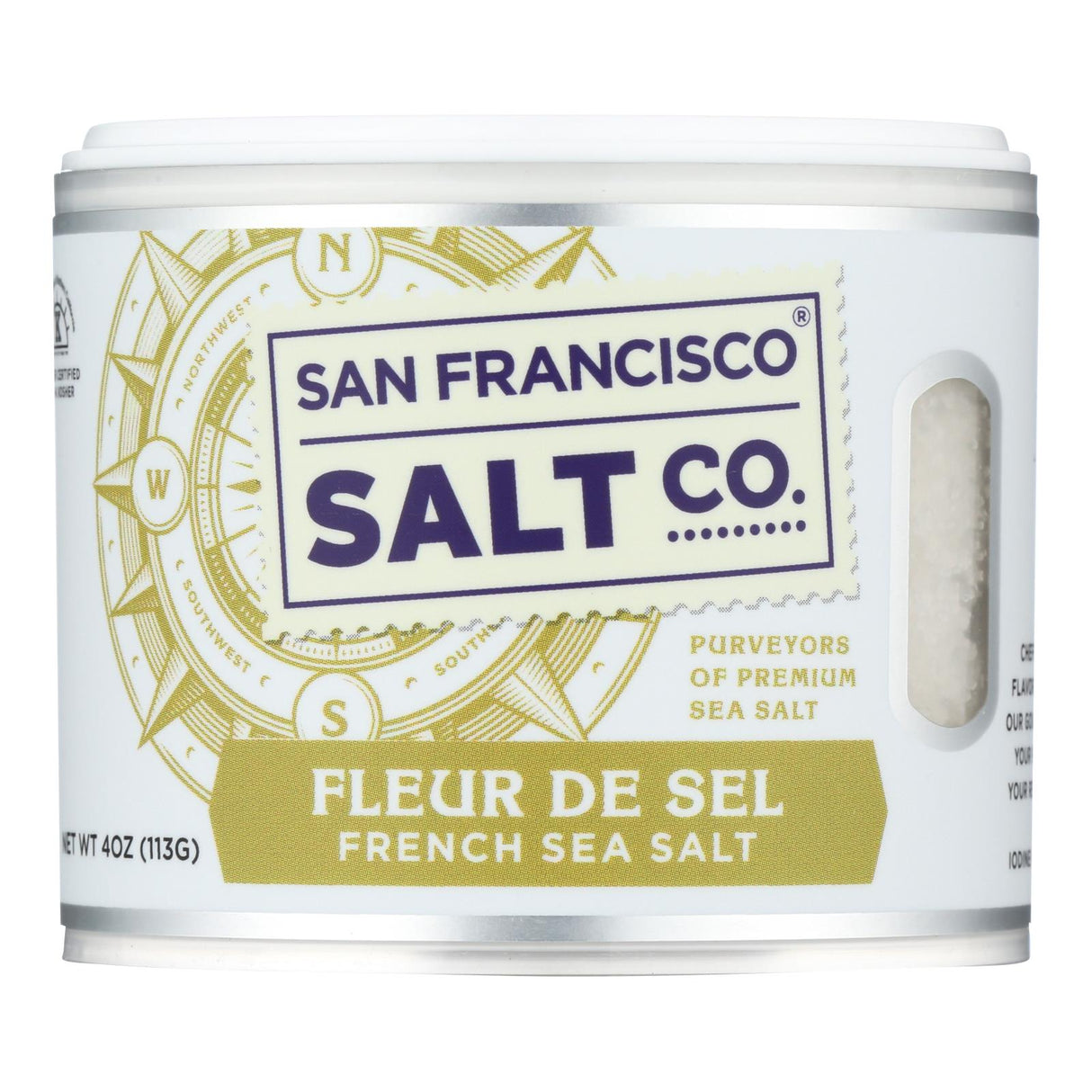 San Francisco Salt Co. Fleur De Sel French Sea Salt - Case of 6 - 4 Oz. Bags - Cozy Farm
