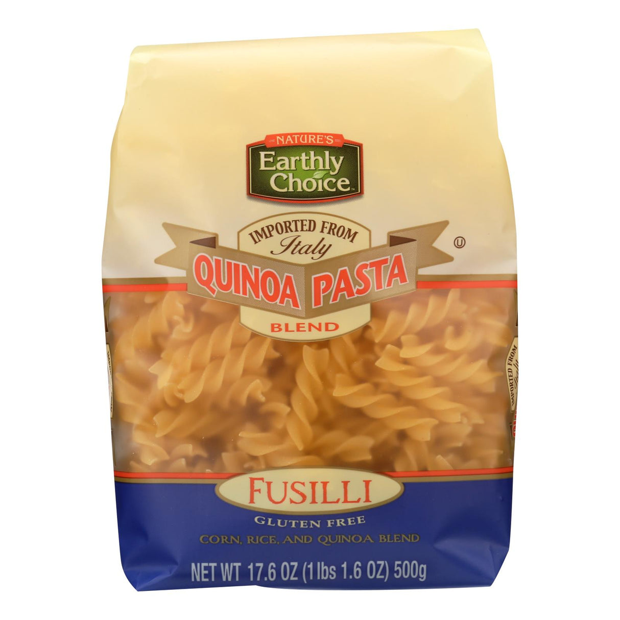 Nature's Earthly Choice Fusilli Quinoa Pasta Blend, Corn & Rice, 17.6 oz (Pack of 6) - Cozy Farm