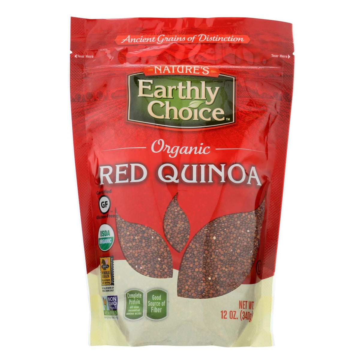 Nature's Earthly Choice Premium Red Quinoa, 12 oz (Pack of 6) - Cozy Farm
