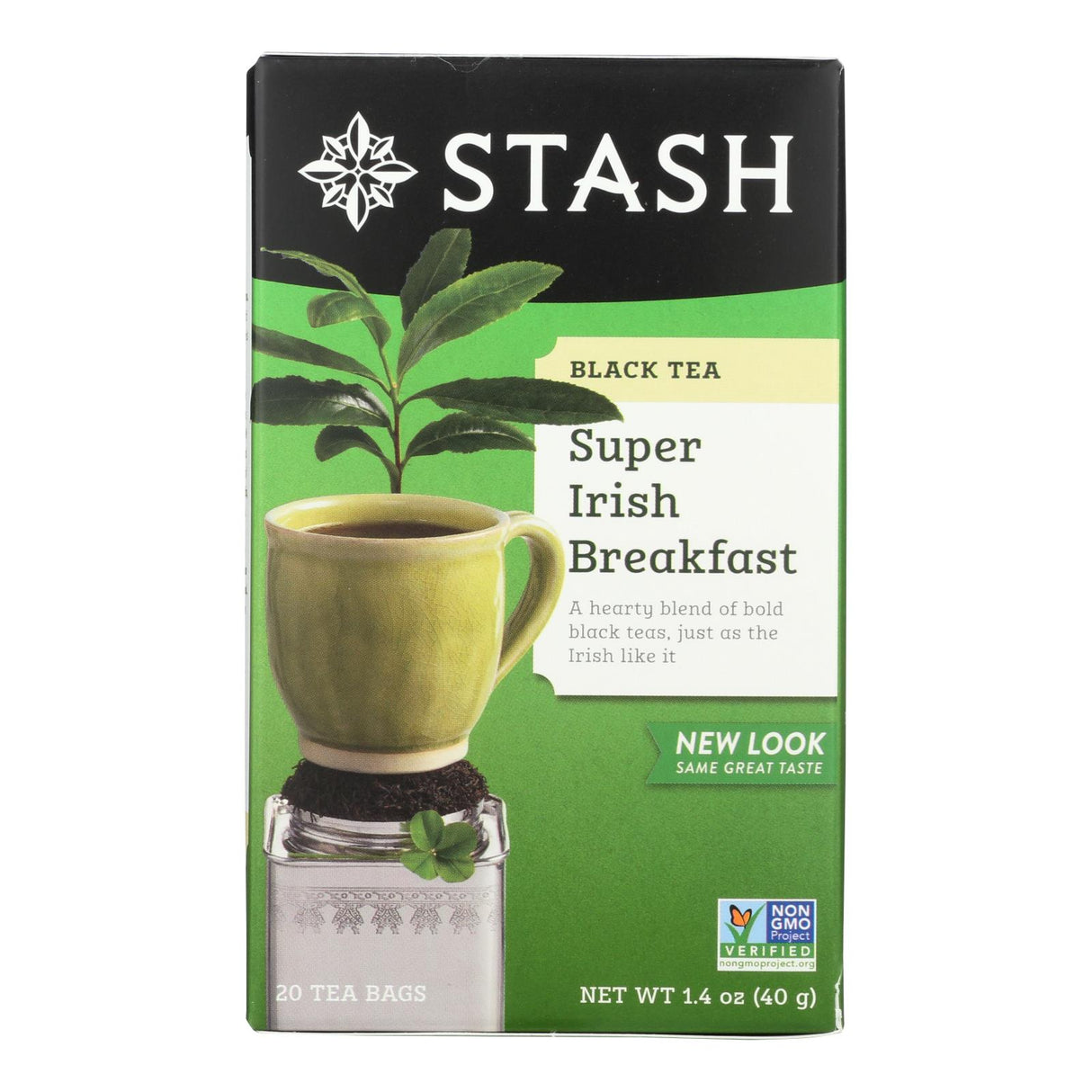 Stash Tea Irish Breakfast Black Tea, Case of 6 - 20 Count Tea Bags - Cozy Farm