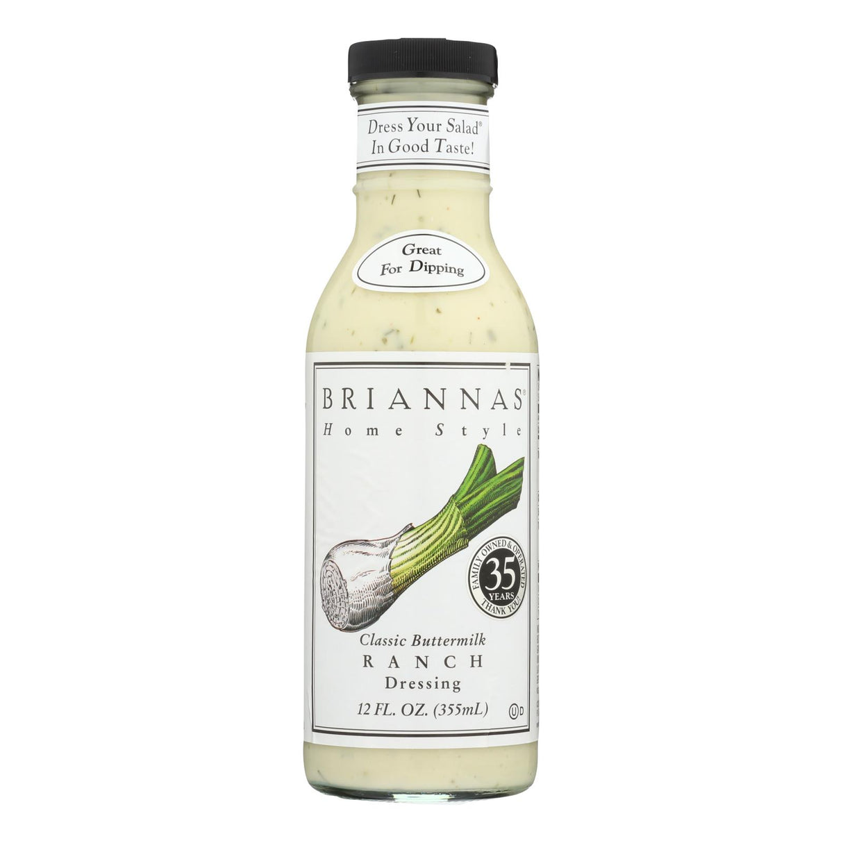 Brianna's Classic Buttermilk Ranch Salad Dressing - 6 x 12 Fl Oz Family Pack - Cozy Farm