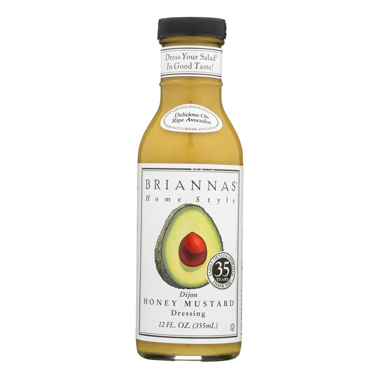 Brianna's Dijon Honey Mustard Salad Dressing - 6 Pack of 12 Fl Oz Bottles - Cozy Farm