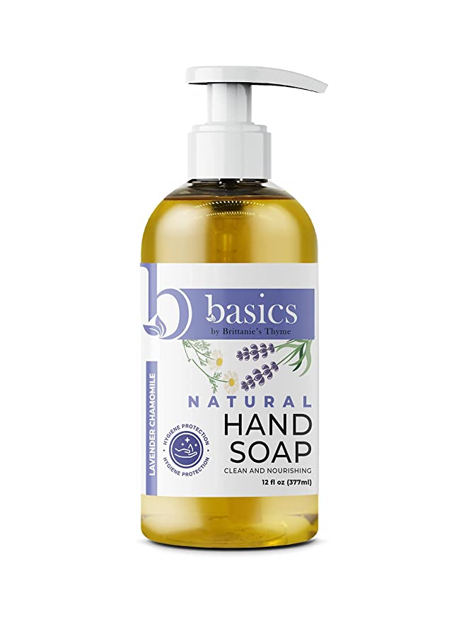 Brittanie's Thyme Hand Soap in Relaxing Lavender Chamomile Scent, 12 Fl. Oz. - Cozy Farm