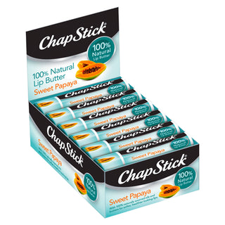 Chapstick Sweet Papaya Lip Balm, 0.15oz Tubes (12 Pack) - Cozy Farm