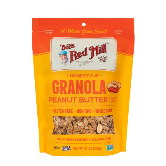 Bob's Red Mill Organic Granola, Peanut Butter - 6 Pack x 11 oz - Cozy Farm