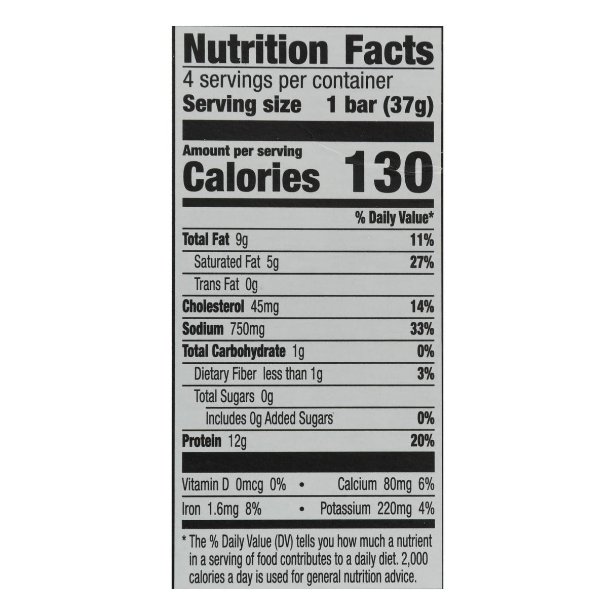 Epic Venison Sea Salt+Pepper Bar (Pack of 8 - 4.1 Oz) - Cozy Farm