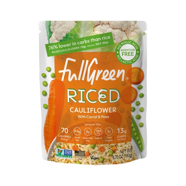 Fullgreen Rice Cauliflower Carrot Peas, 6.7 Oz Pack of 6 - Cozy Farm