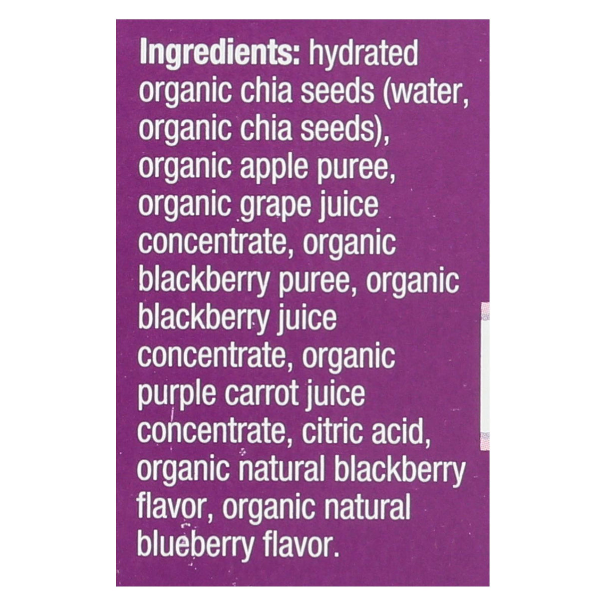 Mamma Chia Squeeze Vitality Snack - Blackberry Bliss (6-Pack of 3.5 Oz.) - Cozy Farm