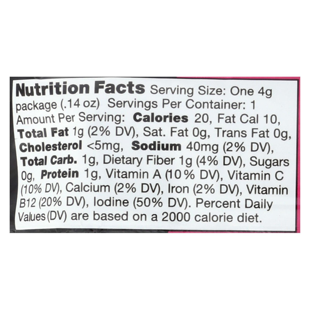 Ocean's Halo Maui Onion Seaweed Snack, .14 Oz, 12-Count - Cozy Farm