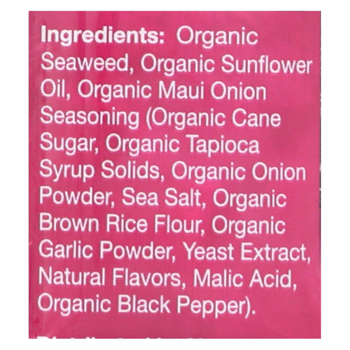 Ocean's Halo Maui Onion Seaweed Snack, .14 Oz, 12-Count - Cozy Farm