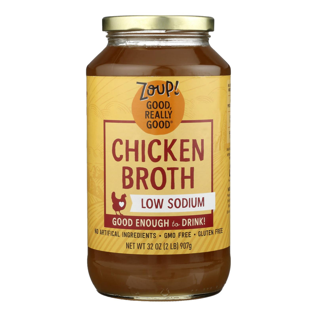 Zoup! Good, Really Good Ready-to-Serve Chicken Broth - Six 31 Fl Oz Cartons - Cozy Farm