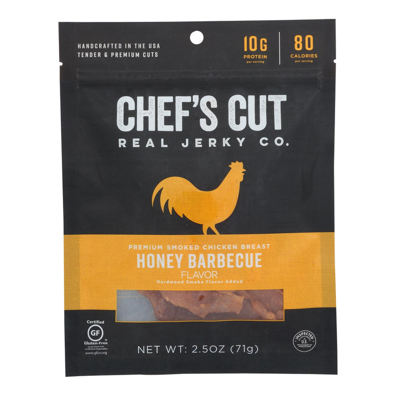Chef's Cut Jerky - Real Chicken Ky Hny BBQ (Pack of 8) 2.5 Oz - Cozy Farm 