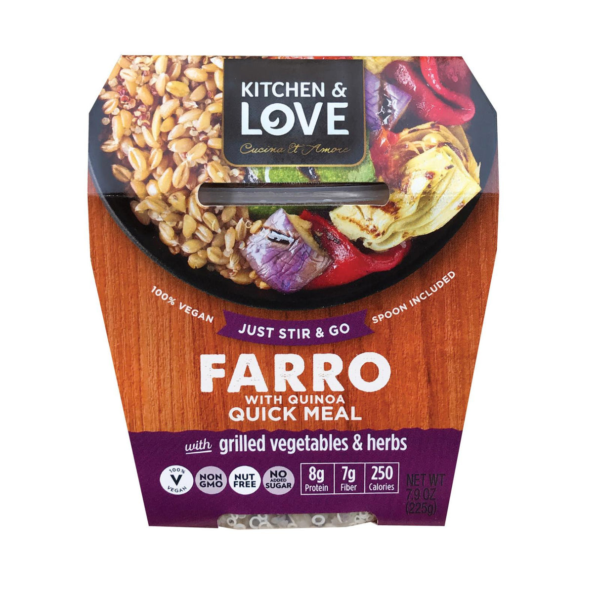 Cucina And Amore Grilled Vegetables Farro 6-Pack, 7.9 Oz - Cozy Farm