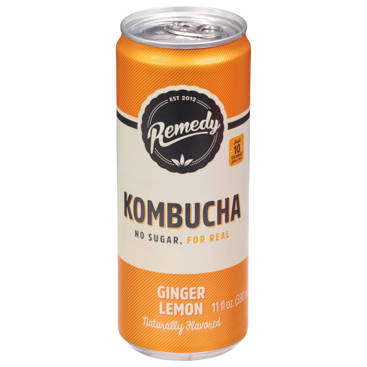 Remedy Kombucha - 11 oz Ginger Lemon Organic Probiotic Drink (Pack of 12) - Cozy Farm