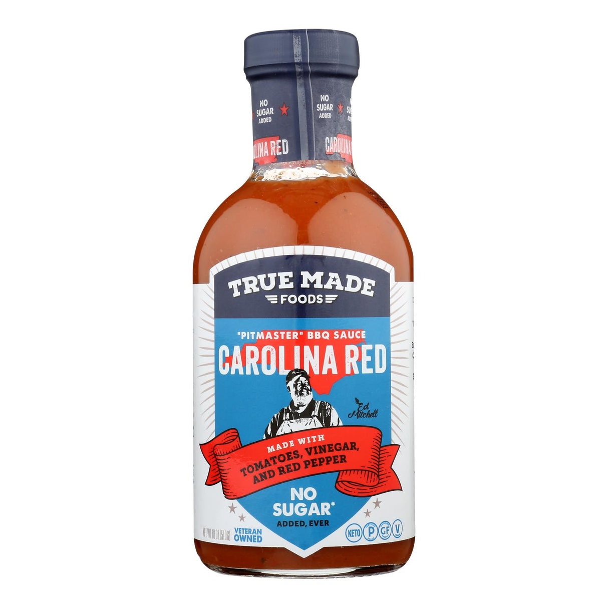 True Made Foods BBQ Sauce Carol Red Style, 18 Oz Case of 6 - Cozy Farm