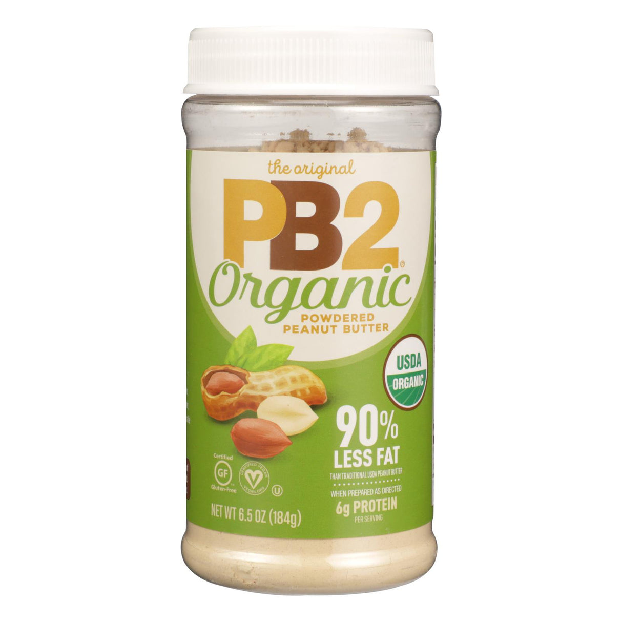 Pb2 Peanut Butter Powder - Convenient 6.5 Oz Container (Case of 6) - Cozy Farm