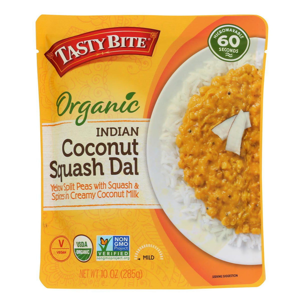Tasty Bite Organic Coconut Squash Dal - 10 Oz, Pack of 6 - Cozy Farm