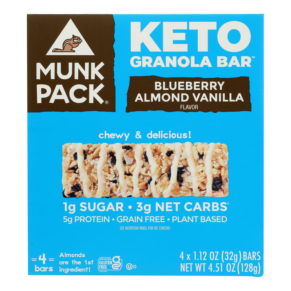 Munk Pack Keto Bbry Almond Vanilla Bar - 6 Pack - 4/1.12 oz - Cozy Farm