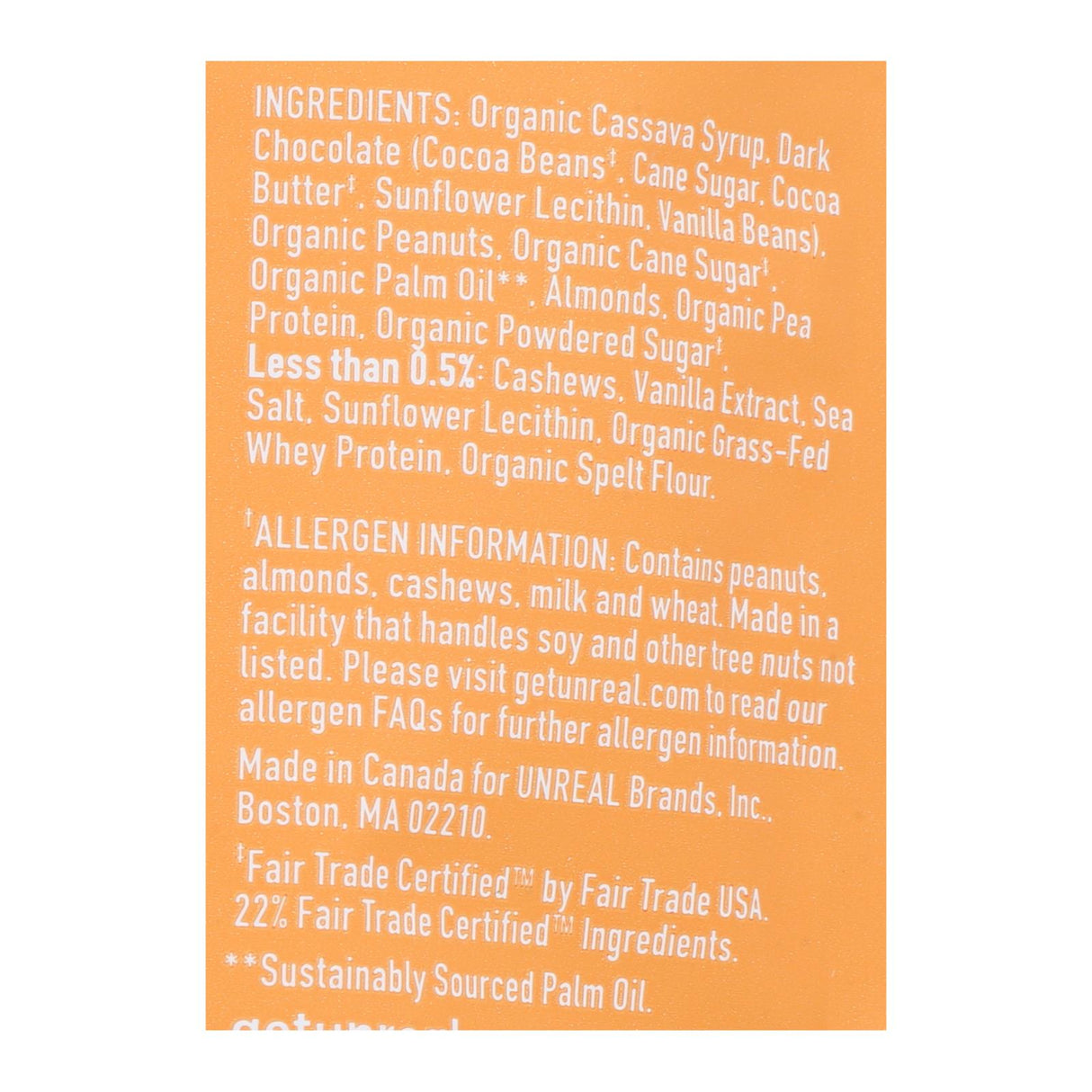 Unreal - Bar Chocolate Caramel Peanut Noug - Case Of 6-3.4 Oz - Cozy Farm