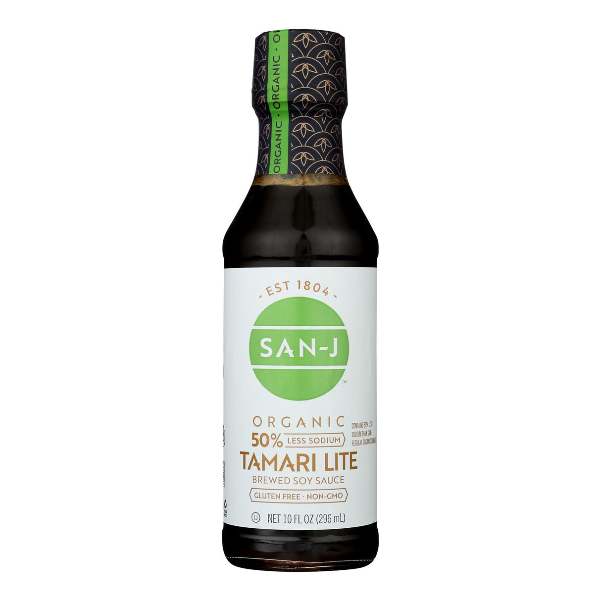 San-J Lite Tamari Soy Sauce, Reduced Sodium, 10 Fl Oz (Pack of 6) - Cozy Farm