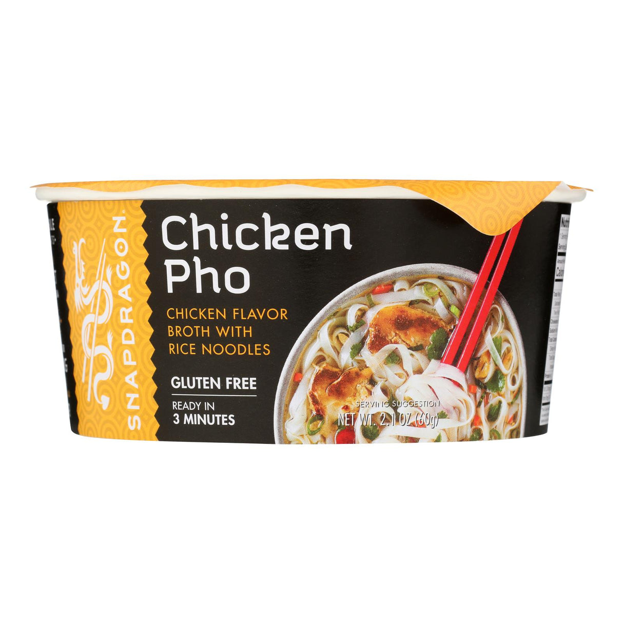 Snapdragon Foods Chicken Pho, 2.1 Oz Bowl - Case of 6 - Cozy Farm