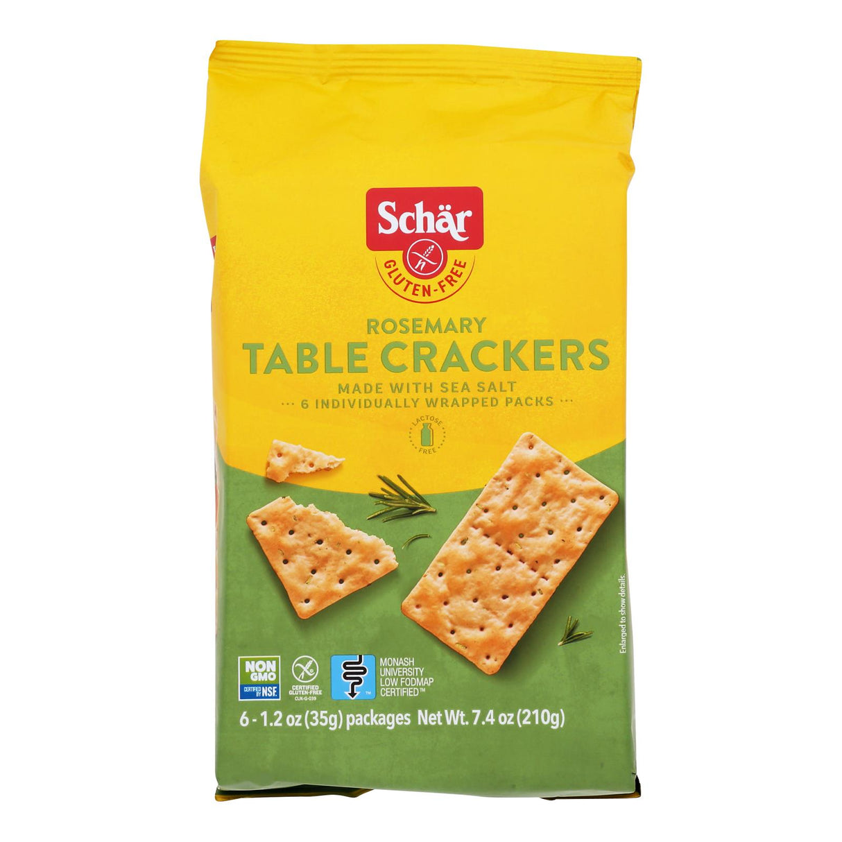 Schar Rosemary Table Crackers, 7.4 Oz, Case of 5 - Cozy Farm