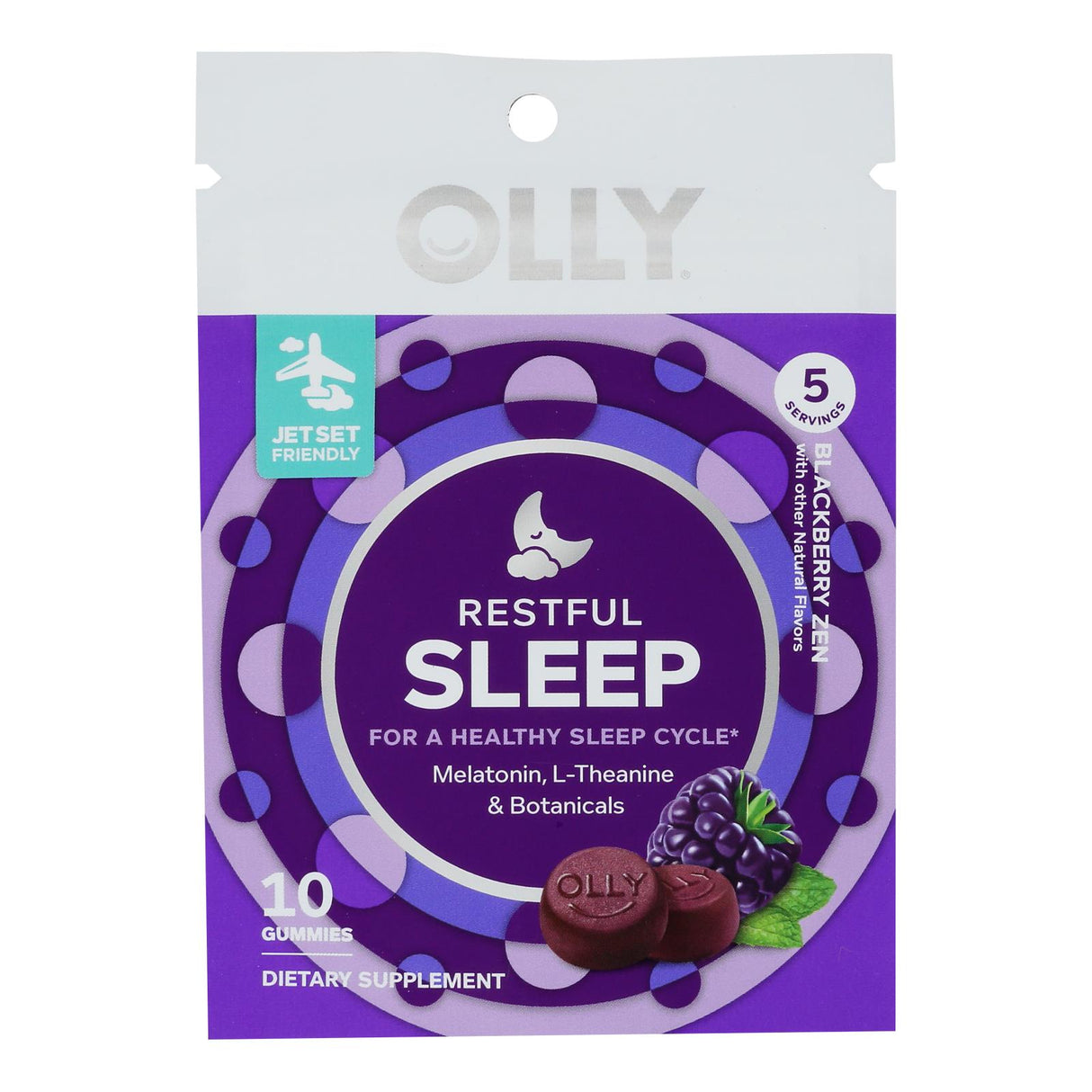 Olly Sleep Gummies: Blackberry Zen, 240 Gummies (10-Count Packs) - Cozy Farm