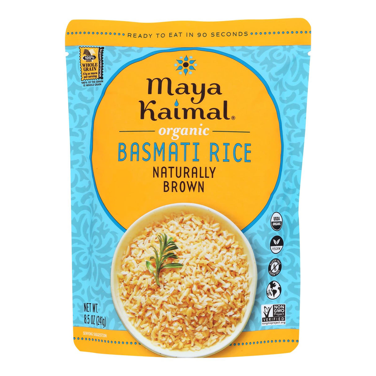 Maya Kaimal Organic Basmati Brown Rice, 8.5 Oz - Cozy Farm