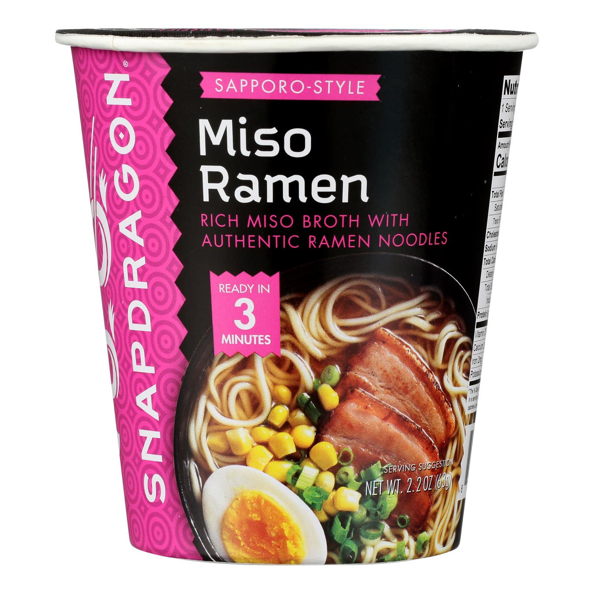 Snapdragon Foods Ramen Cup Miso - 2.2 Oz (Case of 6) - Cozy Farm