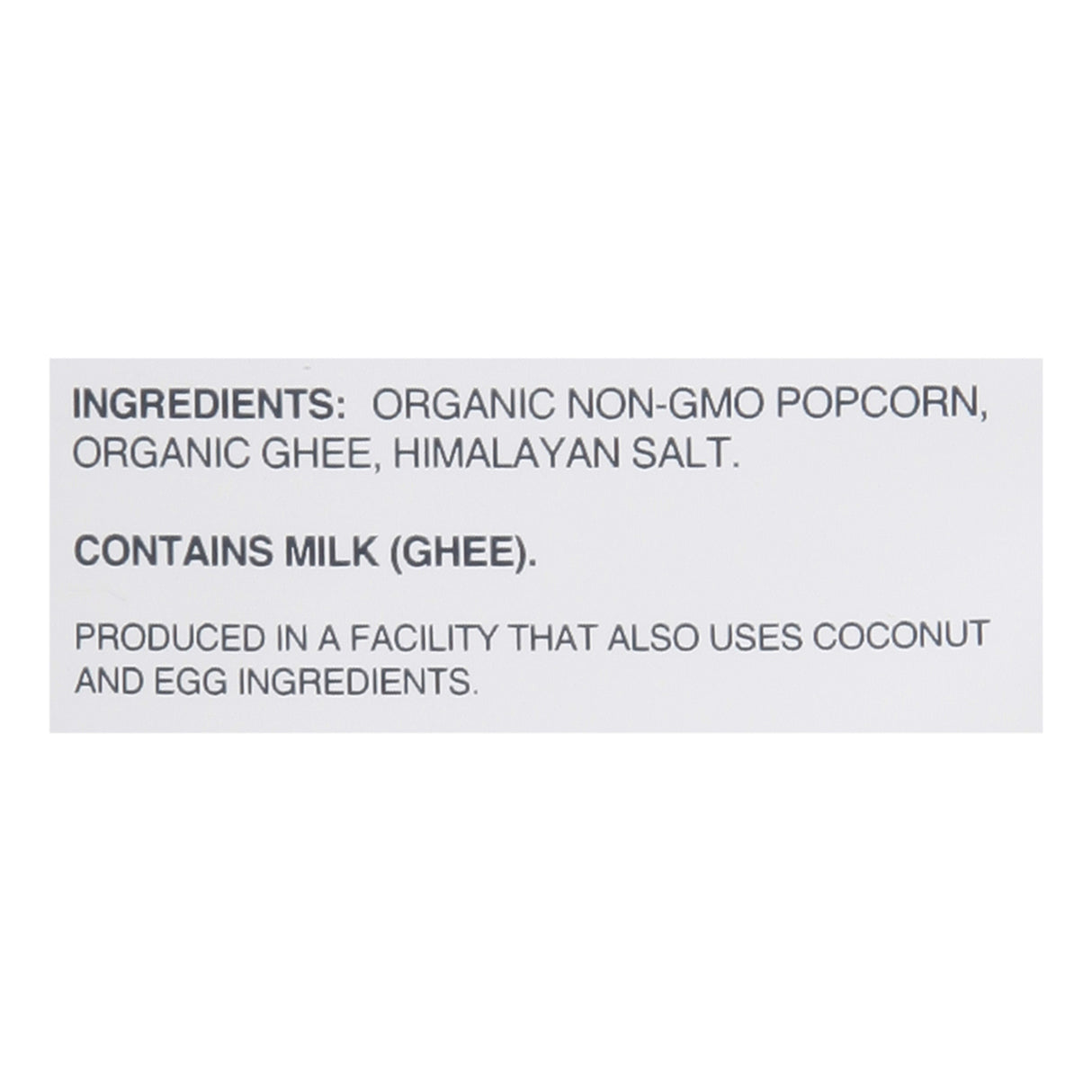 Lesser Evil Organic Popcorn, Oh My Ghee! 4.6oz (Case of 12) - Cozy Farm