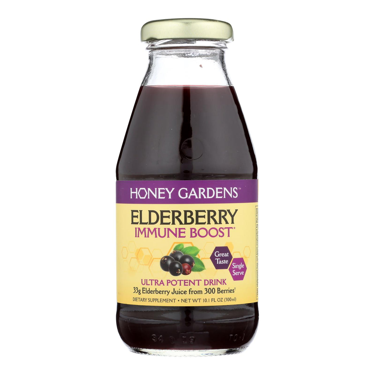 Honey Gardens Elderberry Immune Boost Dark - 10.1 Oz - Case of 4 - Cozy Farm