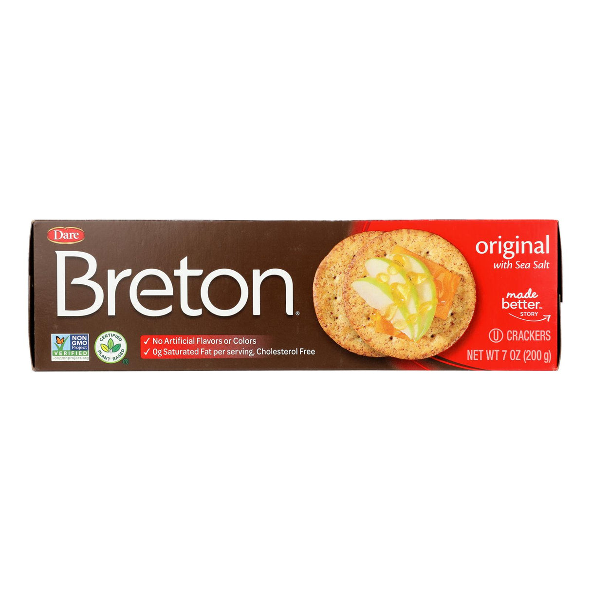 Breton Dare Original Crackers Case of 12, 7 Oz - Cozy Farm