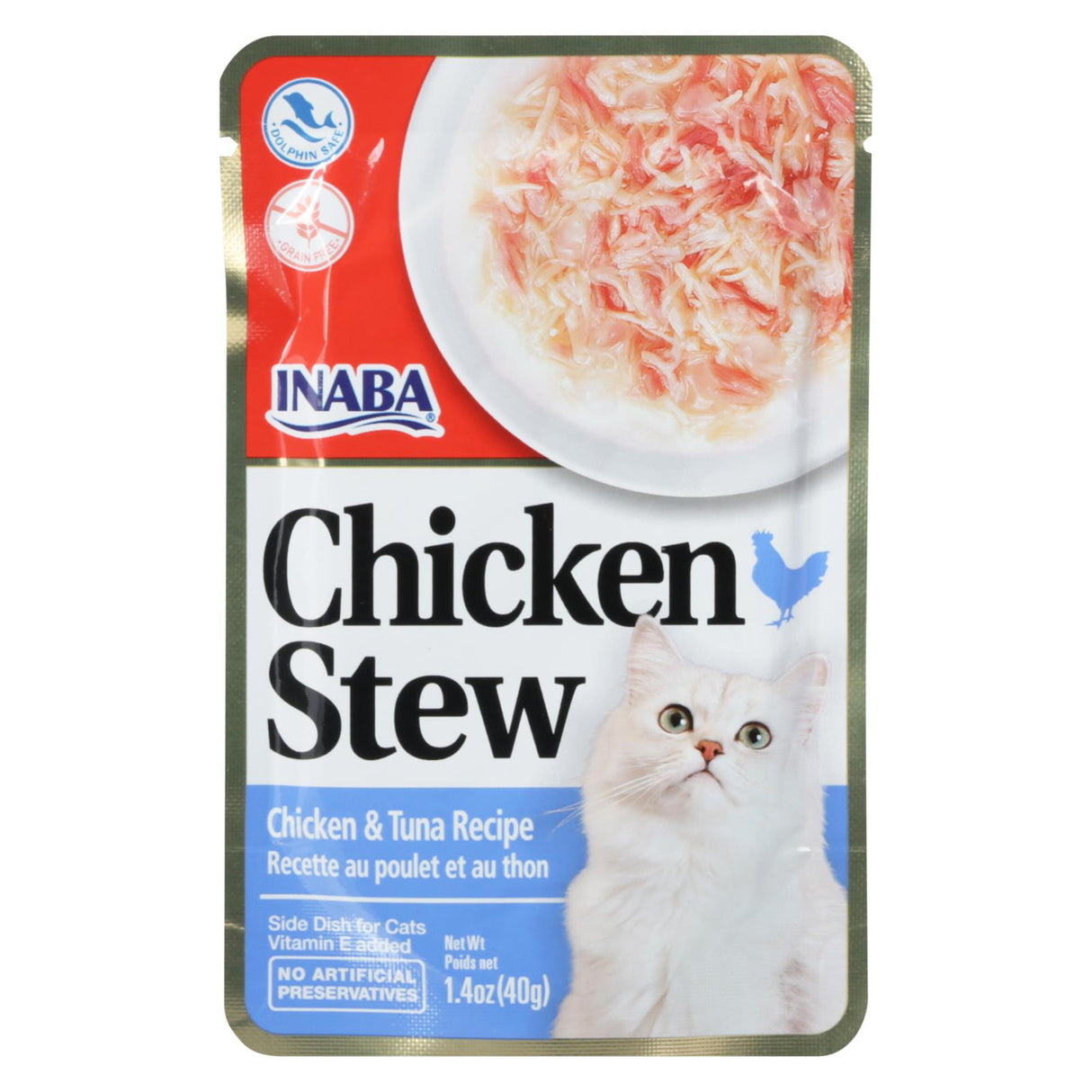 Inaba Churu Chicken Tuna Stew for Cats - Case of 8 - 1.4 Oz - Cozy Farm