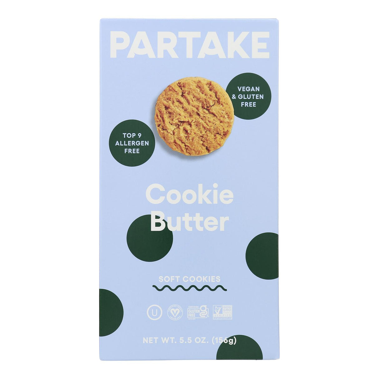 Partake Foods Soft Baked Butter Cookies - Case of 6 - 5.5 Oz Each - Cozy Farm
