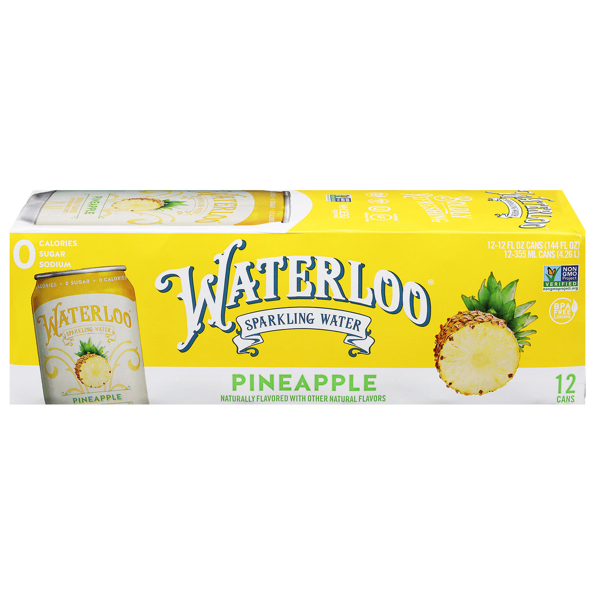 Waterloo Pineapple Sparkling Water - Case of 2 - 12 x 12 oz. Bottles - Cozy Farm