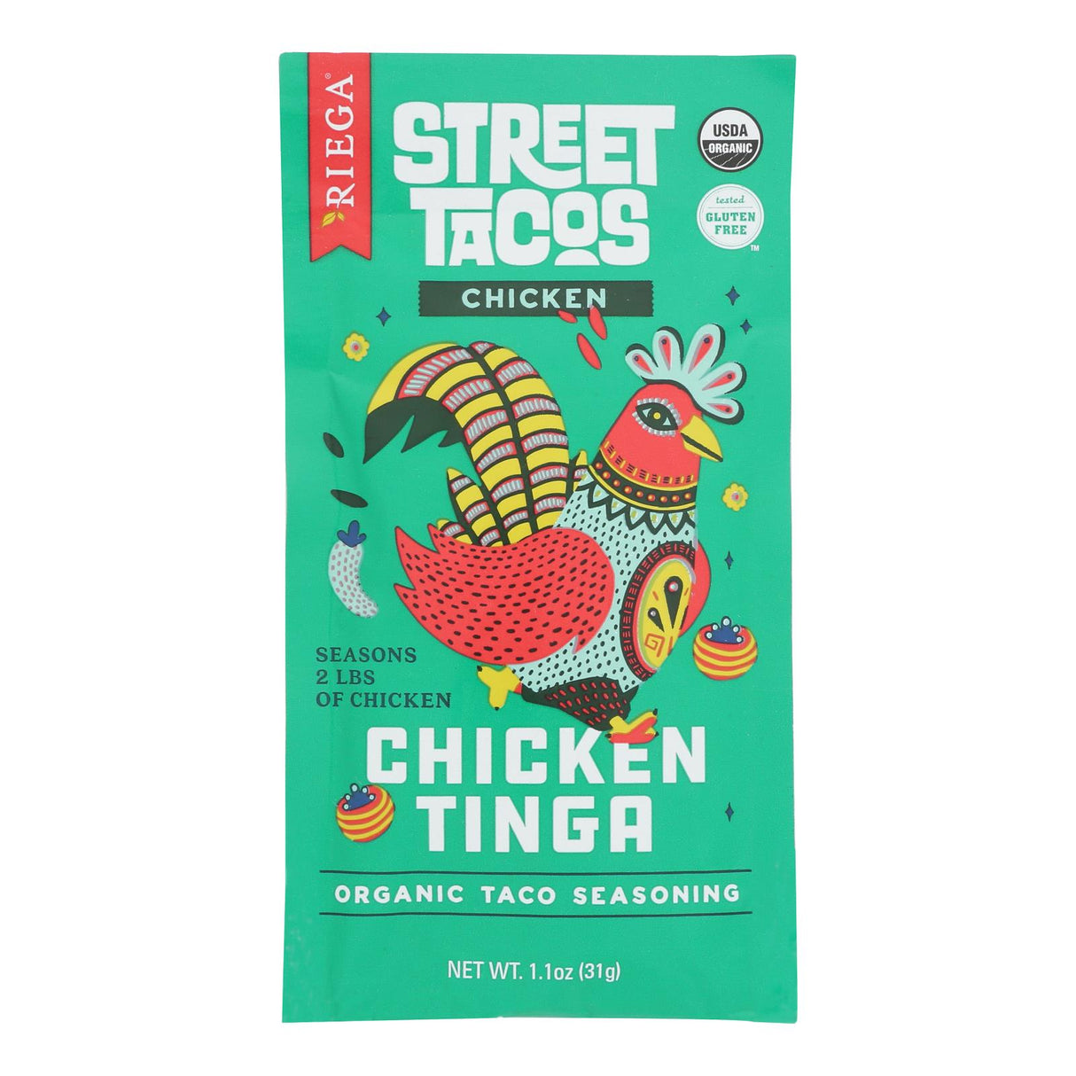 Riega Foods Chicken Tinga Taco - 1.1 oz, 8/Case - Cozy Farm