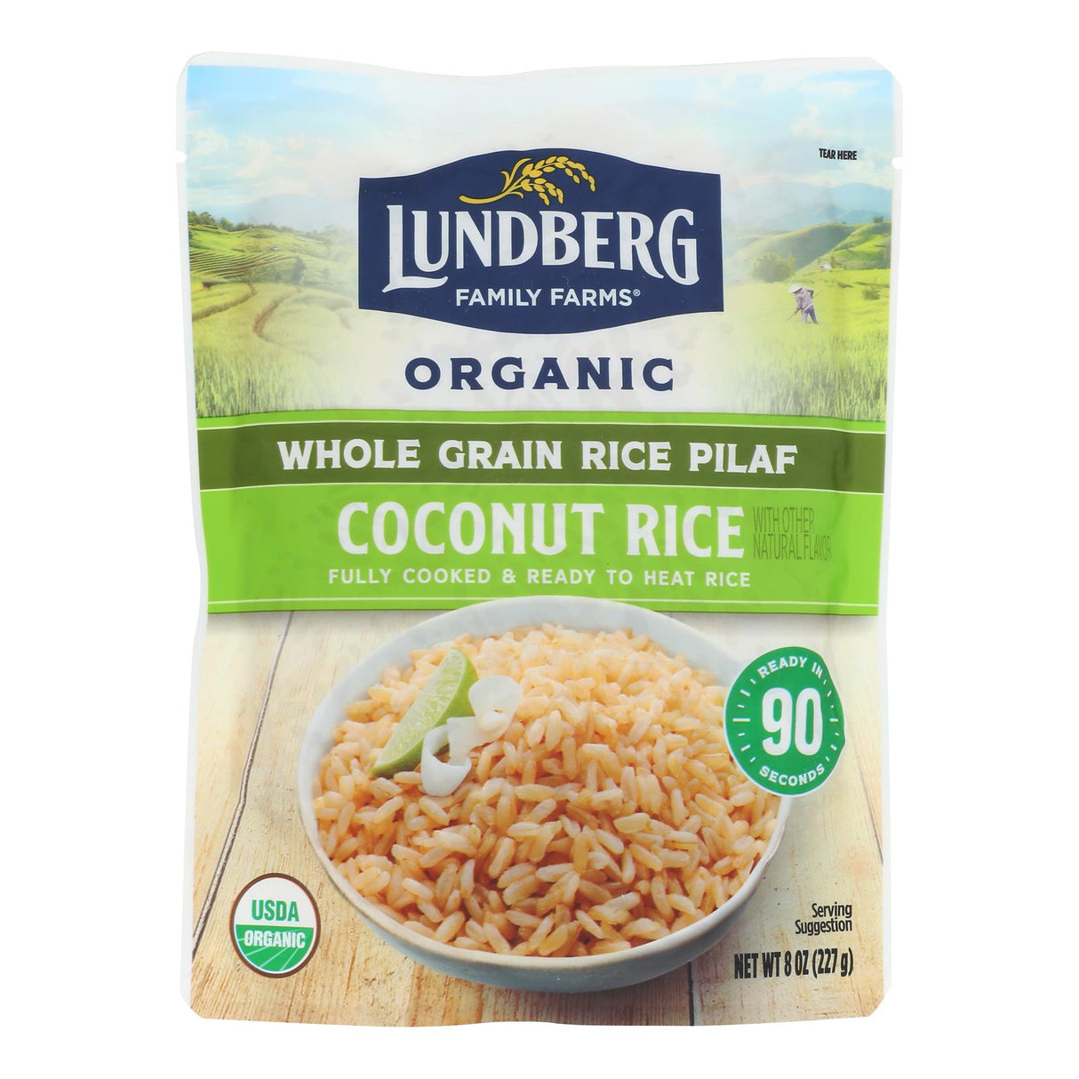 Lundberg Family Farms Coconut Milk Rice, 8 oz Retort Pouches, Case of 6 - Cozy Farm