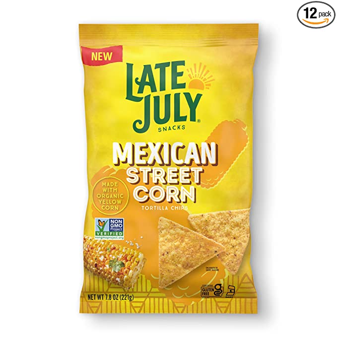 Late July Snacks Mexican Corn Tortilla Chips (12 Pack x 7.8 Oz Bags) - Cozy Farm
