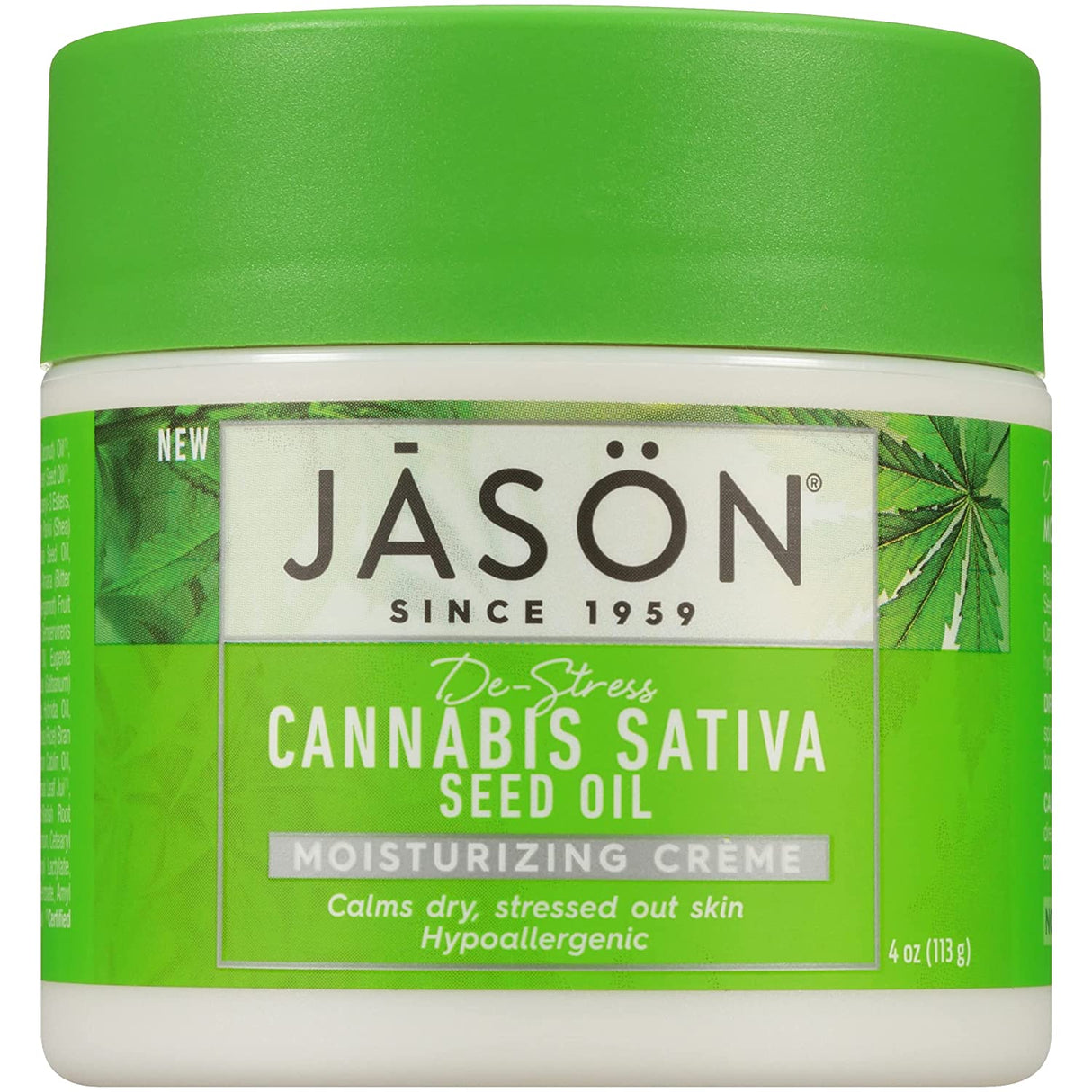 Jason Natural Products - Moisturizing Cannabis Sativa Cream - 4 Oz - Cozy Farm