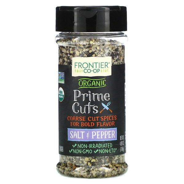 Frontier Natural Products Co-op Salt Pepper Prime Cut - 4.09 oz - Cozy Farm