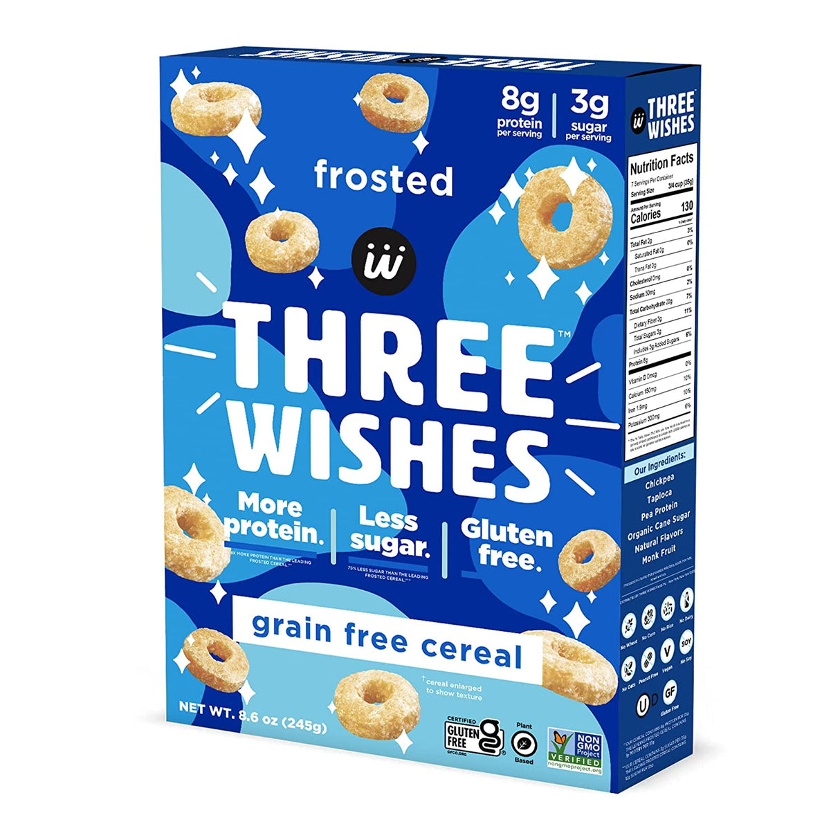 Three Wishes Cereal Frosted Gluten Free 6 - 8.6 Oz Boxes - Cozy Farm