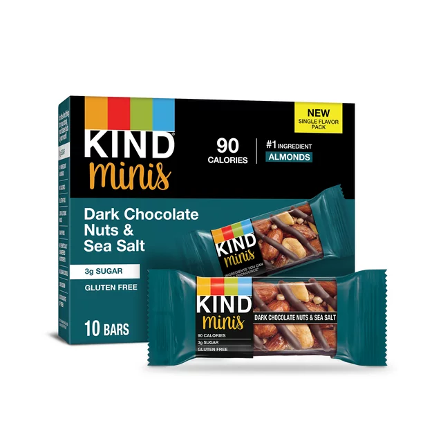 Kind Bar Mini Dark Chocolate Nut Sea Salt (Pack of 8-10/.7 Oz) - Cozy Farm