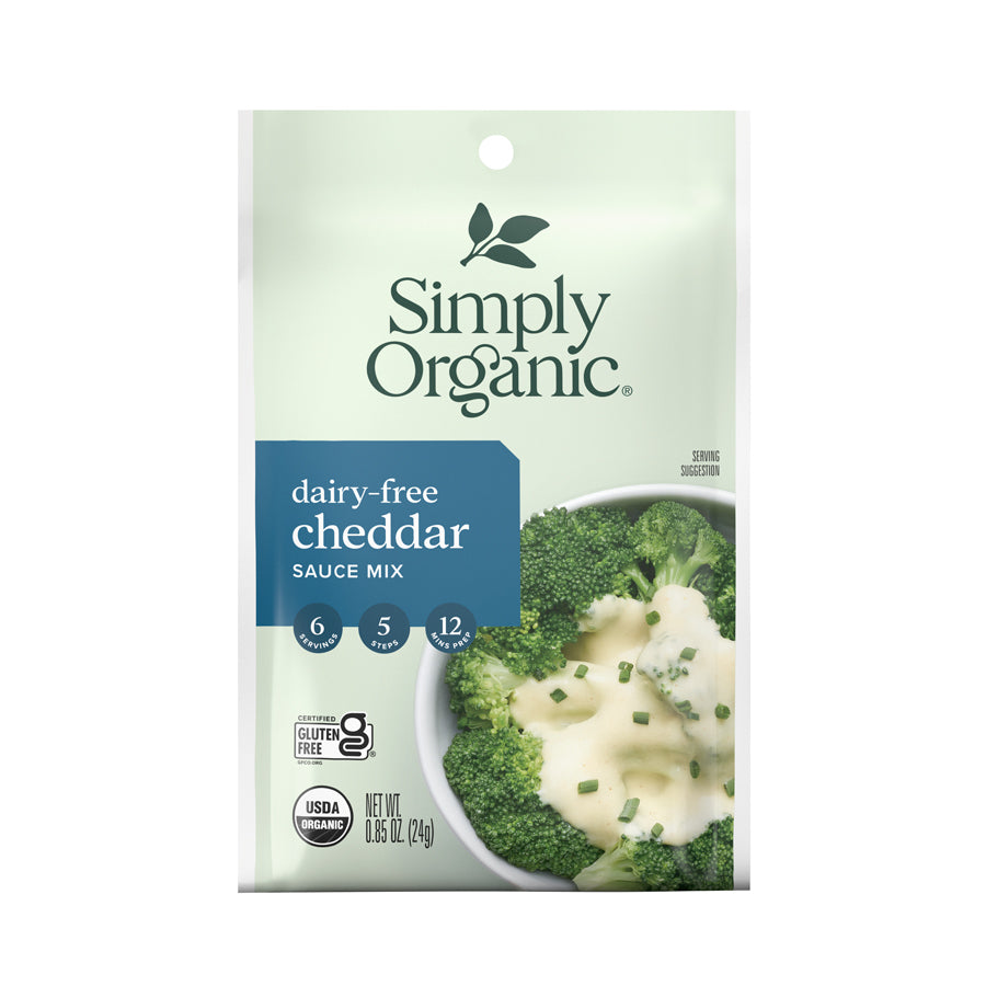 Simply Organic Cheddar Cheese Sauce Mix, 0.85 oz Case of 12 - Cozy Farm