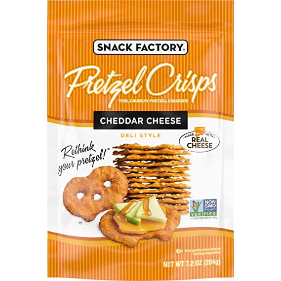 Pretzel Crisps Cheddar Cheese 7.2 oz (Pack of 12) - Cozy Farm
